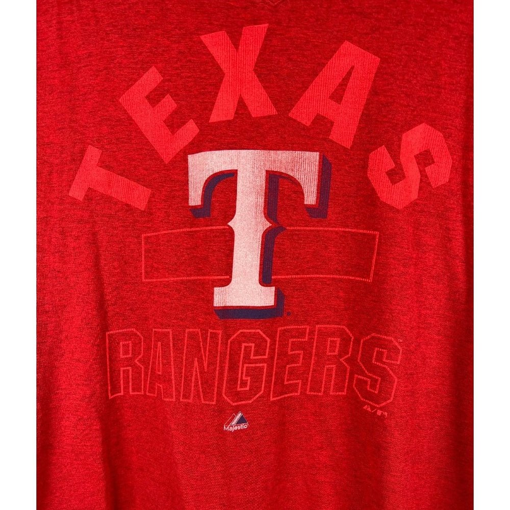 MLB Texas Rangers Men's V Neck Tee Shirt - Picture 2 of 4
